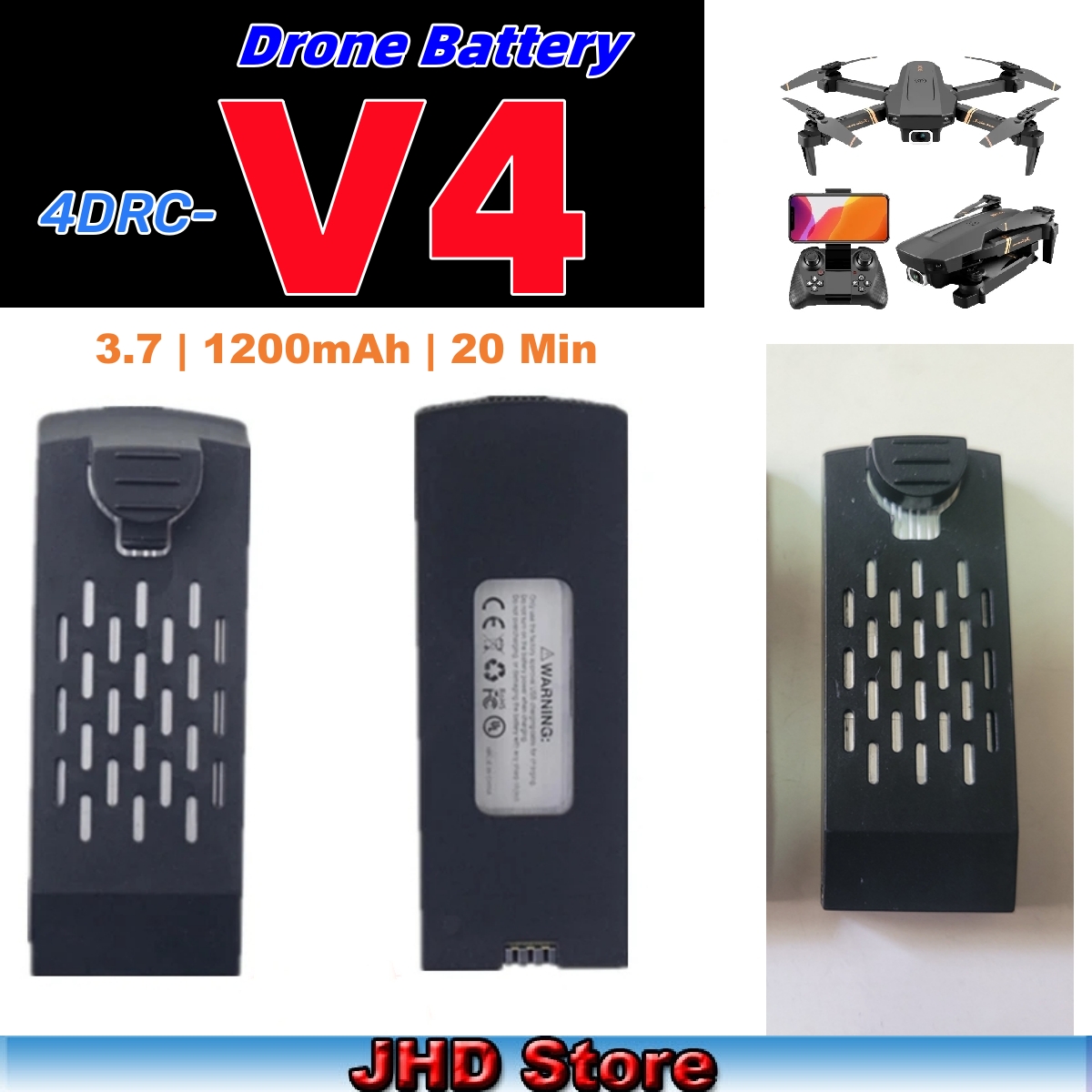 Lyzrc Drone - بطارية JHD لـ RC Quadcopter ،