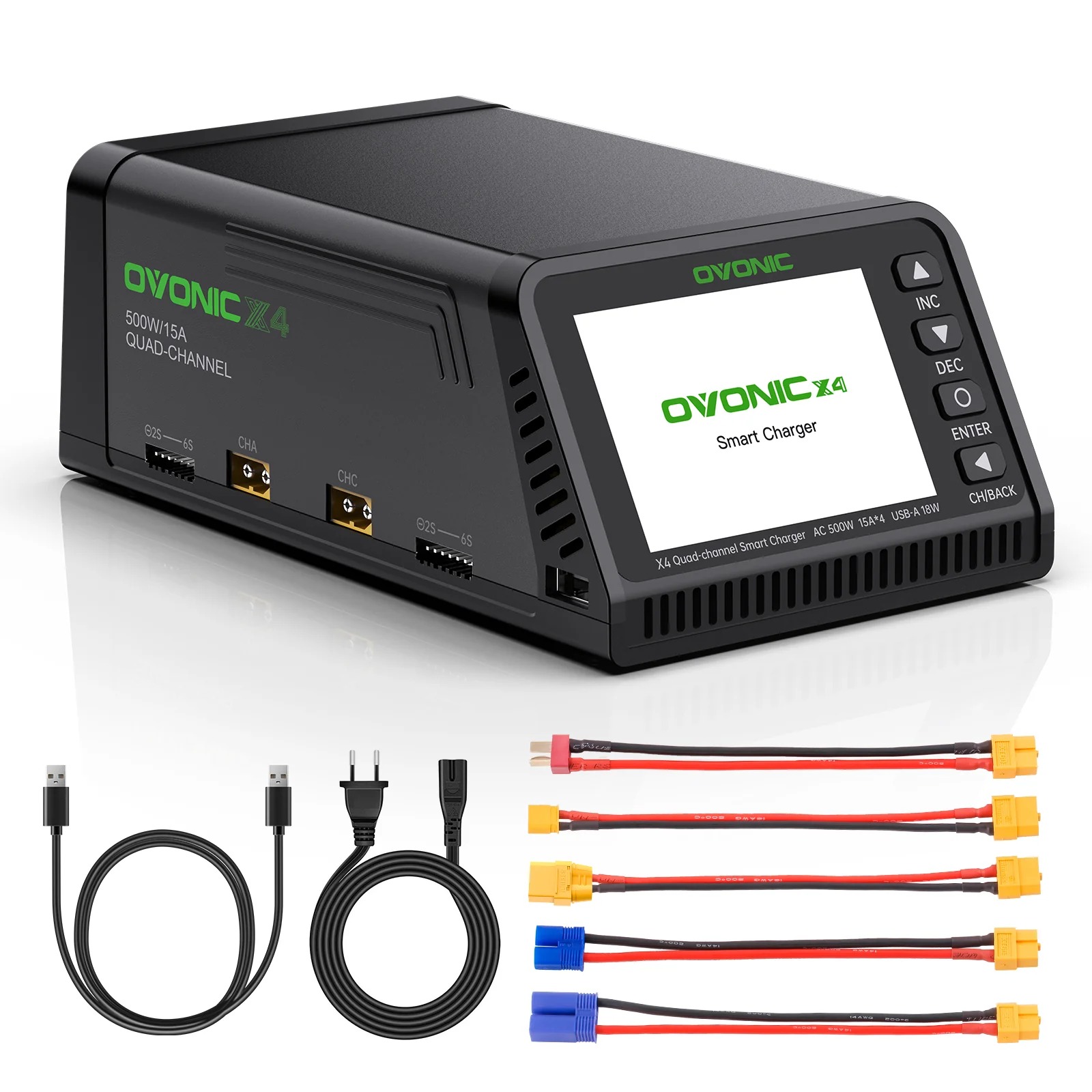 شاحن بطاريات ذكي Ovonic X4 AC5 - مراجعة Drone Smart Rc وسعره