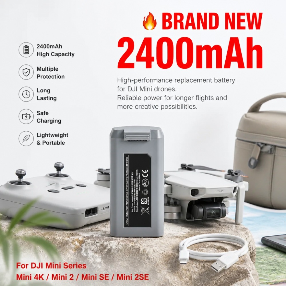 بطارية 2400 مللي أمبير لـ DJI  - مراجعة Drone Smart Rc وسعره