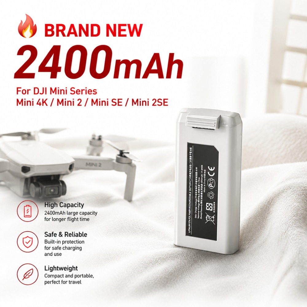 بطارية 2400 مللي أمبير لـ DJI  - مراجعة Drone Smart Rc وسعره