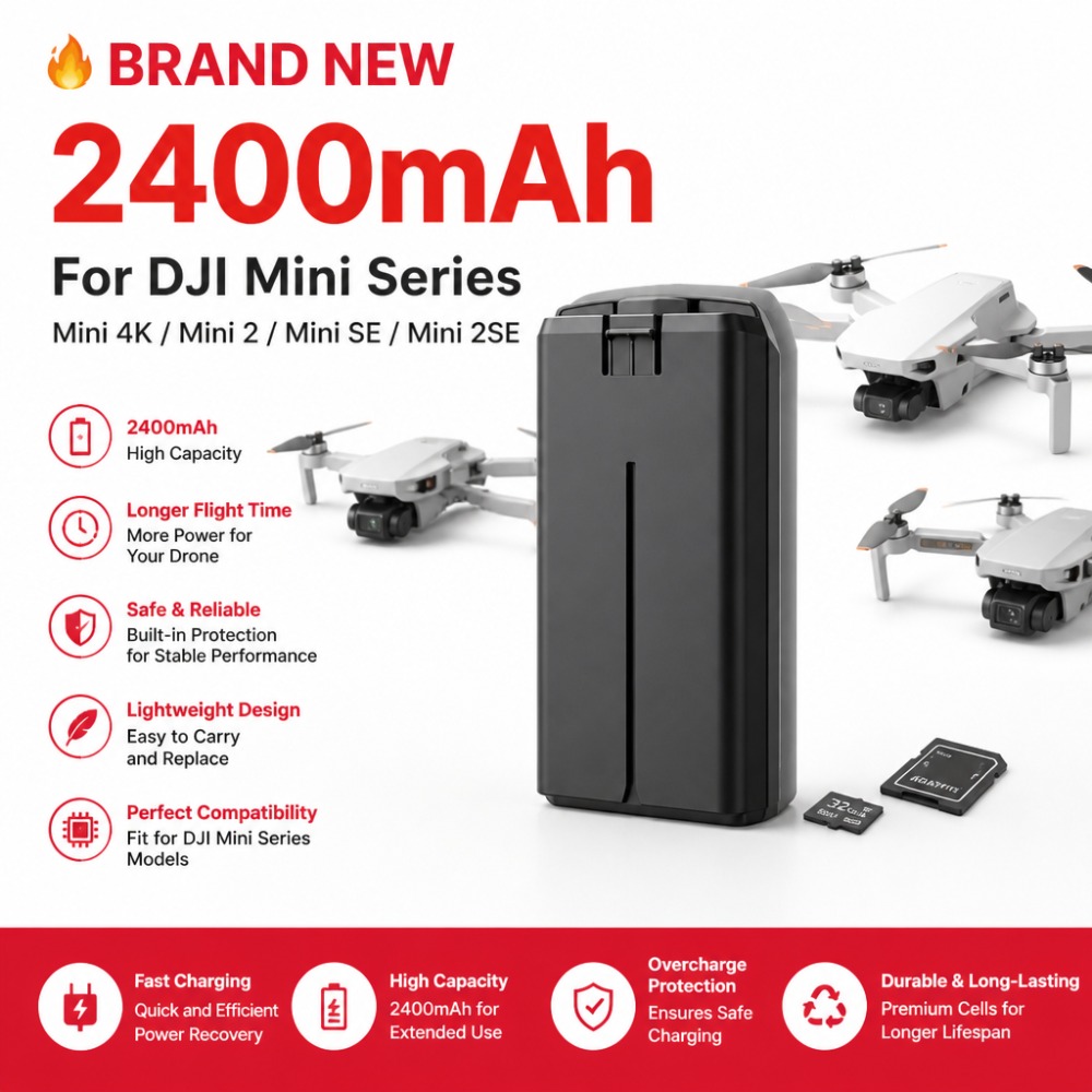 بطارية 2400 مللي أمبير لـ DJI  - مراجعة Drone Smart Rc وسعره